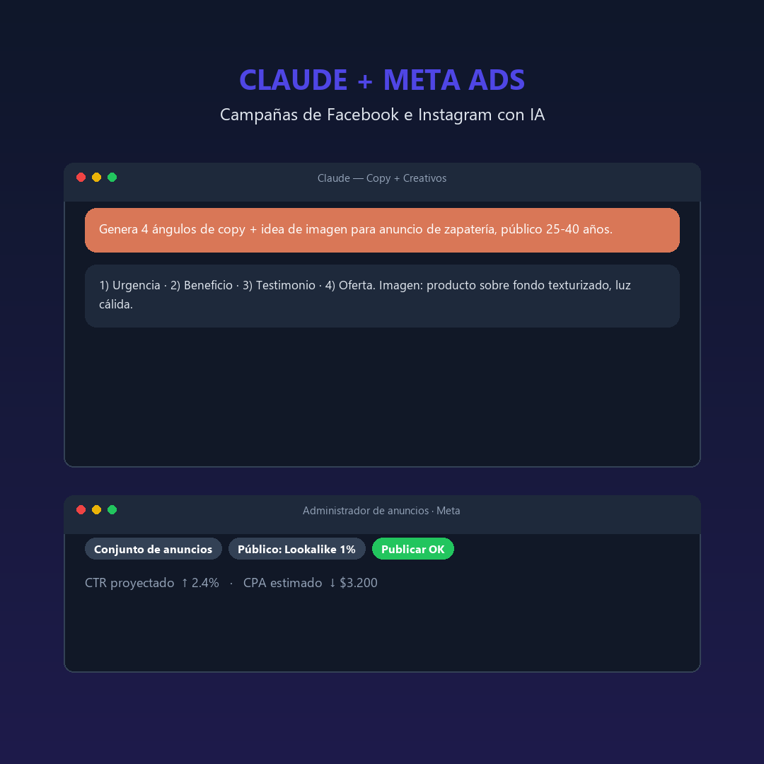 Claude + Meta Ads: crea y publica campañas con IA